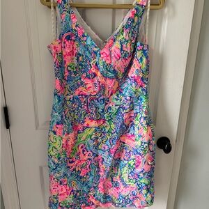 Lilly Pulitzer Vibrant Pink and Blue Dress